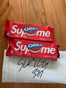 New Supreme Box Logo x Oreo Cookies 2 Packs 6 Cookies FREE SHIPPING Ships Now - Picture 1 of 1