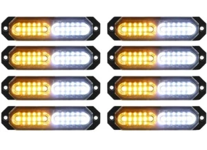 Neu ohne Verpackung ASPL 8 Stck. Sync-Funktion 12-LED Oberflächenmontage blinkende Stroboskoplichter - Bild 1 von 10