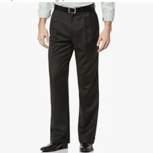 Pantalones de vestir Enzo Mantovani Zignone para hombre 36 negros lana cachemir hechos en Italia NUEVO - Imagen 1 de 11