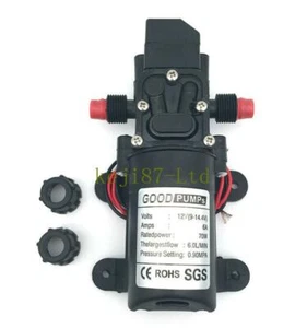 Set DC12V 130PSI 6L/Min 70W Water High Pressure Diaphragm Self Priming Pump Part - Picture 1 of 3