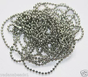 5 strands of 24 inch antiqued silver ball chain necklace - Picture 1 of 2