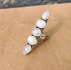 Rainbow Moonstone Beautiful 925 Sterling Silver Handmade Designer All Size MO* - Picture 1 of 5