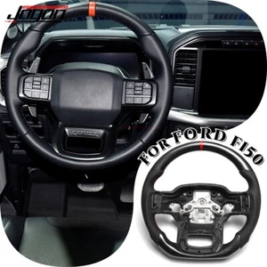 Volante personalizado para Ford F150 F-150 Raptor XLT 21-24 fibra de carbono real - Imagen 1 de 15