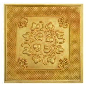 Vintage Tin Ceiling Tile Wall Panel Interior Decor for Cafe PL66 golden 10pcs - Picture 1 of 22