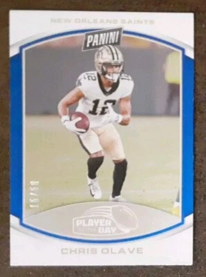 CHRIS OLAVE 2023 Panini Player Of The Day #47 Blue SP /50 Saints.  B1E - Image 1 of 3
