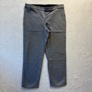 J Jill Damenhose Gr. 16 schwarz Gingham kariert Knöchelzug elastischer Bund Stretch - Bild 1 von 10