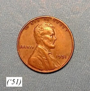 1951- LINCOLN WHEAT PENNY - Picture 1 of 4