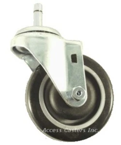 Rueda giratoria de vástago de anillo de agarre 4PD1PS 4", rueda de polietileno, 280 lb. Capacidad - Imagen 1 de 1
