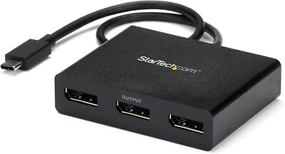 StarTech.com USB-C to DisplayPort Adaptor 4K 30Hz 3-Port MST Hub- RRP: £105.80 - Image 1 of 3