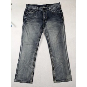 T.K. Pantalones de mezclilla rectos relajados Axel para hombre W40x L32 100 % algodón azul - Imagen 1 de 12