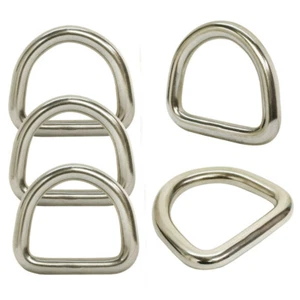 5 PC 58MM Welded D Ring Marine Boat Rigging 316 SS 800 Lb Cap Lifting Hook - Imagen 1 de 5