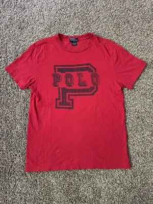Vintage Polo Ralph Lauren Single Stitch Size 14-16 Red T-shirt - Image 1 of 4