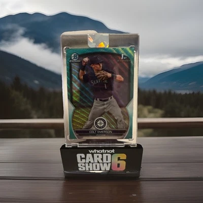 2023 Bowman Draft Colt Emerson Chrome Aqua Wave Refractor 1st #/125  - Image 1 of 2