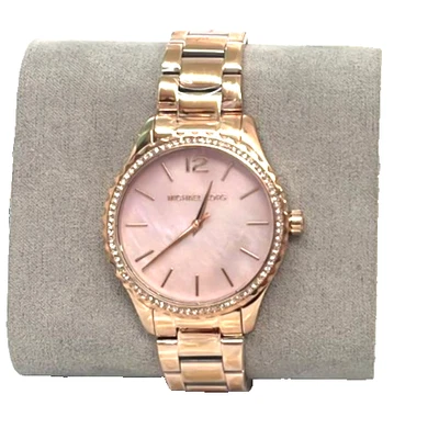 Michael Kors Layton Ladies Rose Gold-Tone Stainless Steel 38mm Watch MK6848 NEW - Image 1 of 4