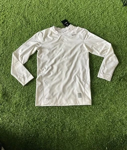 Nike Pro Men's Compression Shirt L/S - White - Picture 1 of 7