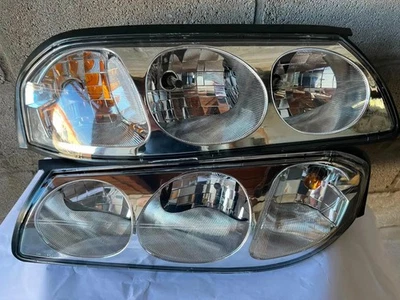 Пара фар/фаров для Chevy Impala 2000-2005 годов выпуска [хромированные/прозрачные/хрустальные угловые] - Изображение 1 из 4