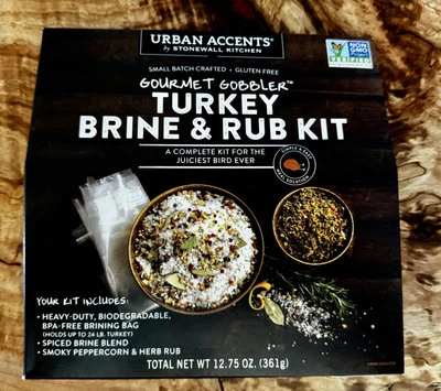 Turkey Brine & Rub Kit, Urban Accents Stonewall Kitchen Gourmet Gobbler 12.75oz