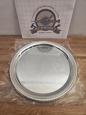 Bandeja redonda vintage WM Rogers 12" para servir Foto 1 de 4