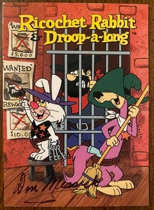 Tarjeta coleccionable firmada por Don Messick autografiada de Ricochet Rabbit con certificado de autenticidad rara - Imagen 1 de 5