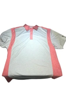 Callaway Golf Mens TALL LT  Wicking Core dri-fit Polo Sport Shirts Gray Pink - Picture 1 of 7