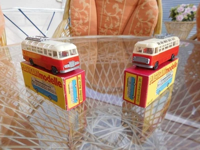 DDR Espewe Modelle Plasticart Omnibus Ikarus 311 + Omnibus Ikarus 31, rot in OVP - Bild 1 von 4