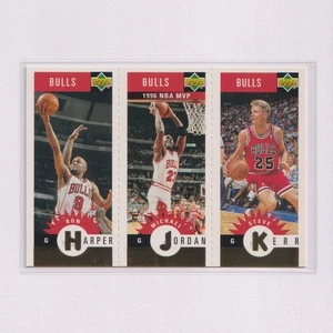1996-97 Collector's Choice Chicago Bulls #B1 Michael Jordan + Harper + Kerr - Picture 1 of 2