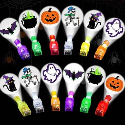 36 PIEZAS Luces LED para Dedos - Brillan en la Oscuridad Halloween Fiesta Favores Golosinas Foto 1 de 4