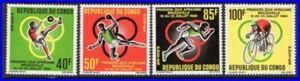 👉 CONGO PR 1965 SPORTS GAMES MNH FOOTBALL, CYCLING, BLACK HERITAGE - Picture 1 of 1