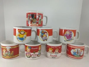 SET OF 8 Vintage Campbell's Soup Mugs 16 OZ. (3 U.S.OLYMPIC & 5 M'M! M'M! GOOD) - Bild 1 von 7