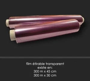 FILM ÉTIRABLE ALIMENTAIRE 300 M , BOITE DISTRIBUTRICE LAME PLASTIQUE COUVRE PLAT - Photo 1/7