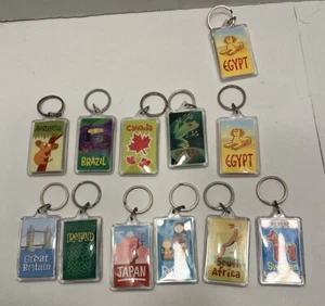 Highlights Top Secret Adventures Lot Of 12 Countries Keychains 1 Duplicate - Picture 1 of 5