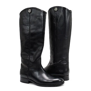 Damen Frye Melissa Button 2 Kniehohe Lederstiefel - Bild 1 von 7