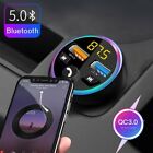Colorful RGB Lights Car FM Transmitter with USB Charging and Hands Free Calling