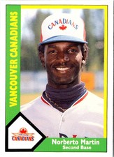 1990 CMC Norberto Martin #648 Vancouver Canadians Baseball Card