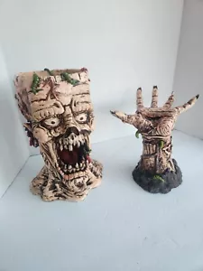 Realistic Zombie Head Hand Candy Holder Bowl Planter Halloween Horror Scary READ - Picture 1 of 22
