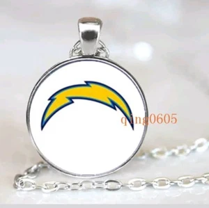 FOOTBALL NECKLACE - MEN"S, WOMEN"S OR KIDS W/ ROUND CHARM - Picture 1 of 4