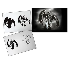 AS-106 Gefallener Engel Step by Step Airbrush Schablone für Acryl Spray Wand - Picture 1 of 1