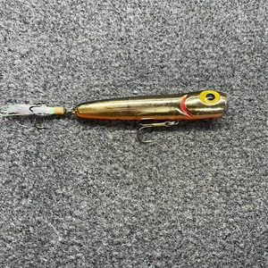 Pre-Rapala Storm Rattlin Chug Bug Vintage Popper Lure 3.5" - RAP104 Gold Back - Picture 1 of 9