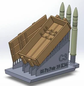 Cajas + Municion,Boxes + Ammunition, 88mm Tiger 1/35, 1/48, 1/72, 3D - Imagen 1 de 10
