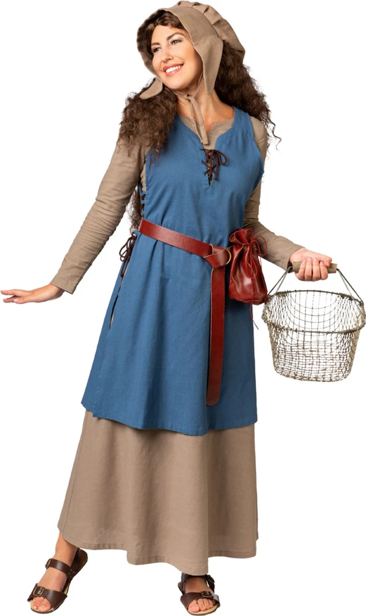 Bristol Novelty Dämon Magd Kostüm – Kleid Mit Kapuze & Integriertem Korsett, Größe 38-42