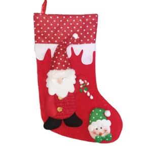Santa Christmas Stocking Hanging Party Xmas Tree Decor Gift Sock Fire Place - Bild 1 von 2