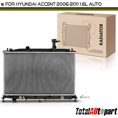 Radiator w/ Transmission Oil Cooler for Hyundai Accent 2006-2011 1.6L Automatic - Image 1 of 4