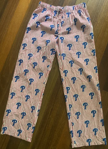 MLB Philadelphia Phillies Baseball Authentic Pajama Lounge Sleep Pants Size M Cover