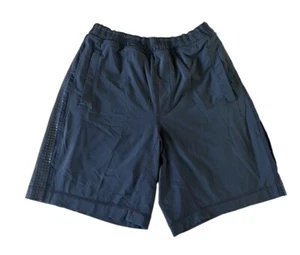 LULULEMON Shorts Mens Size Medium Pace Breaker Black Lined Gym Running - Picture 1 of 6