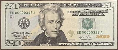 (UNCIRCULATED) $20 BILL ~ LOW 3 DIGIT ~ FANCY SERIAL NUMBER - Image 1 of 3