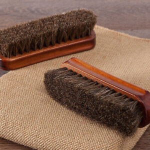 Handheld Horsehair Shoe Brush for Polishing and Cleaning