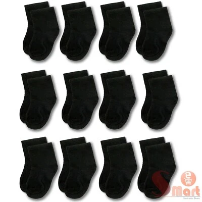 12 pares de calcetines suaves multicolores recién nacidos bebé niño pequeño 0-24 meses Foto 1 de 2