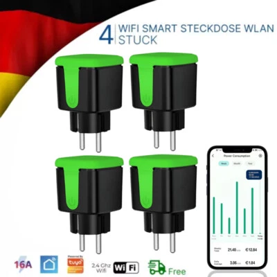 Wlan Steckdose Außensteckdose Wasserdicht Strommessung Zeitschaltuhr Outdoor - Bild 1 von 4