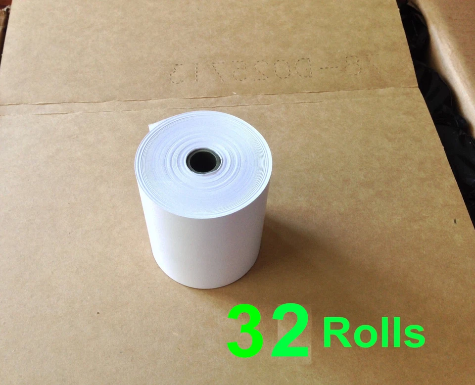 New 32 Rolls, 3" x 150' 1-ply Bond Paper Rolls for POS Cash Register - Image 1 of 1