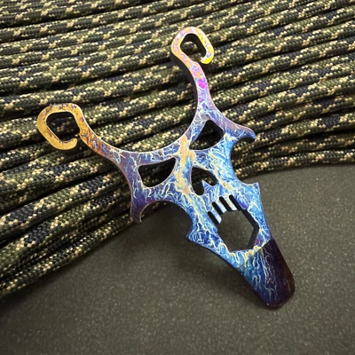 RIHE Design TC4 Titanio Calavera EDC Abridor de Botellas Barra de Palanca Exterior Herramienta Portátil Foto 1 de 4